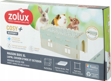 Дерев'яний будиночок ZOLUX COSY 9мм для кролика, морської свинки та шиншили