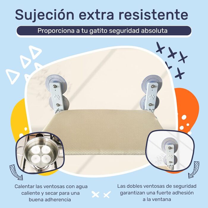 Гніздо-гамак для котів на вікно з присосками, складане ліжко для котів, міцний гамак для вікон, з подвійними присосками