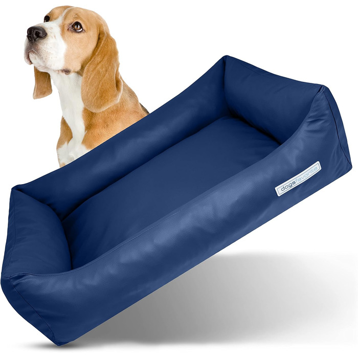 Лежанка для собак - миюча корзинка для собак - якісне собаче ліжко - захищає суглоби - міцна лежанка - корзинка для собак - темно-синій, розмір M, 100 x 75 см