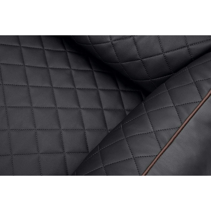 Лягушковий лежак для собак Knuffelwuff Milan, XL, 105 x 75 см, штучна шкіра, чорний, знімний, миючий