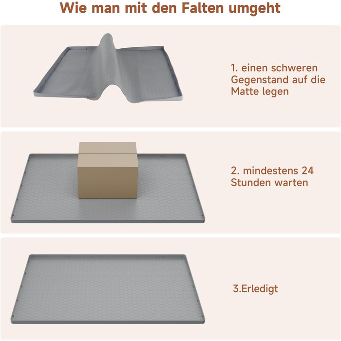 Килимок під лоток для котів 80x56 см, силіконовий, водонепроникний, легко миється, неслизький - сірий