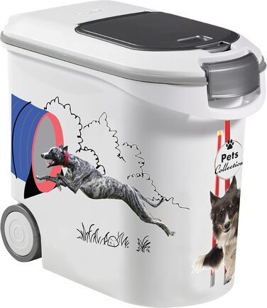 Контейнер для корму собак Curver 35 л, герметичний, на колесах, проти запаху, Pets Collection
