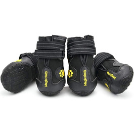 PETCUTE: Чорні захисні чоботи для собак, 4 шт. - дихаючі, водонепроникні, неслизькі. Підходять для малих, середніх та великих собак. Літні чоботи для собак, розмір 7.0*8.0 см