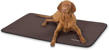 Килимок для собак Knuffelwuff Cheyenne з екошкіри, 95 x 60 см - подушка для собак великих, середніх та маленьких порід - для дому, авто, кемпера, каравану (колір: коричневий, розмір: 120 x 80 x 2 см)
