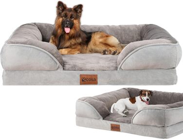 Ортопедичне ліжко для собак Ecosa®: велике, середнє, маленьке. Зручне, миється, знімний чохол