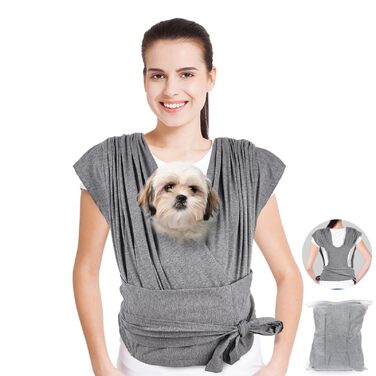 Сумка-переноска для собак, рюкзак для собак маленьких порід, сірий, 0-6,8 кг