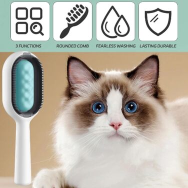 Щітка для котів з довгою та короткою шерстю - м'яка та ефективна для видалення ворсу, підшерстка та ковтунів. Ідеальна для щоденного догляду та розслаблюючого масажу