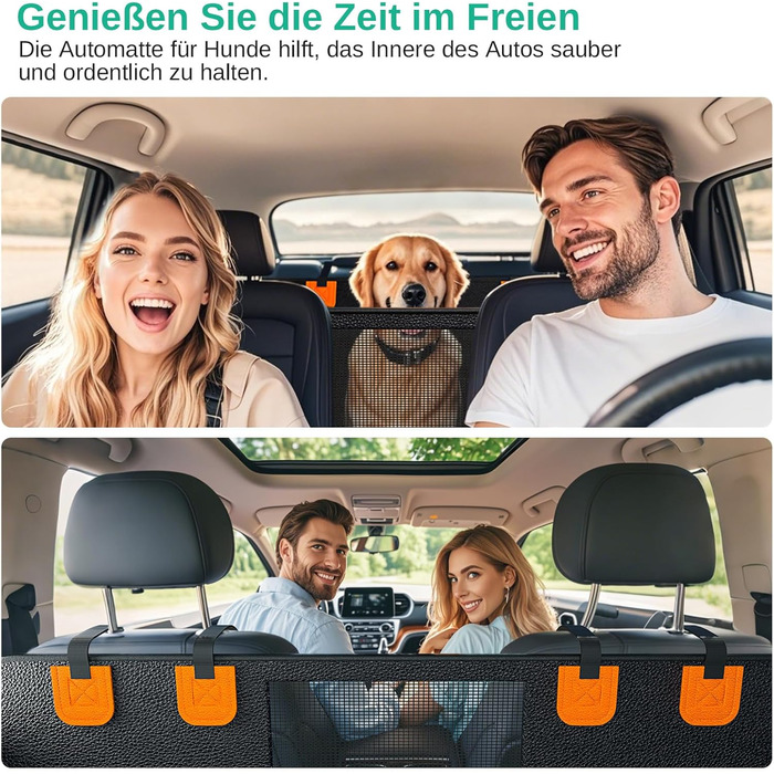 Водонепроникна автодека Dogat для собак з боковим захистом та оглядовим вікном, з кріпленням на ремінь безпеки, легко миється