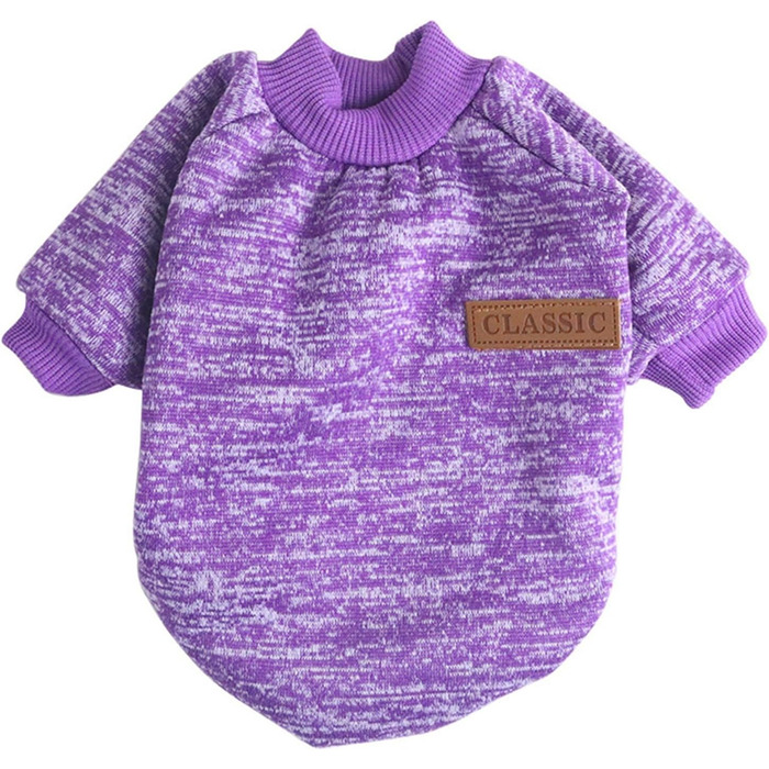 Теплий собачий светр для осені/зими (фіолетовий, розмір S)