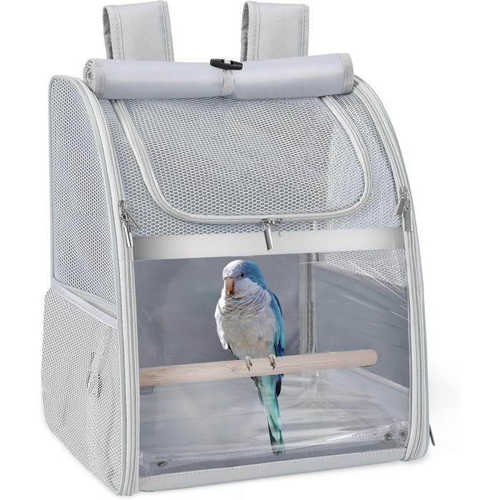 Рюкзак-переноска для птахів Sanmoncare: водонепроникний, для канарек та папуг, з підставкою