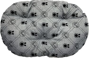 М'який лежак для собак та котів овальної форми, 70 x 48 см, світло-сірий колір. Лежанка для собак, котяча лежанка, килимок для тварин. Можливість прання. Ідеально підходить для переносних кліток та лежанок.