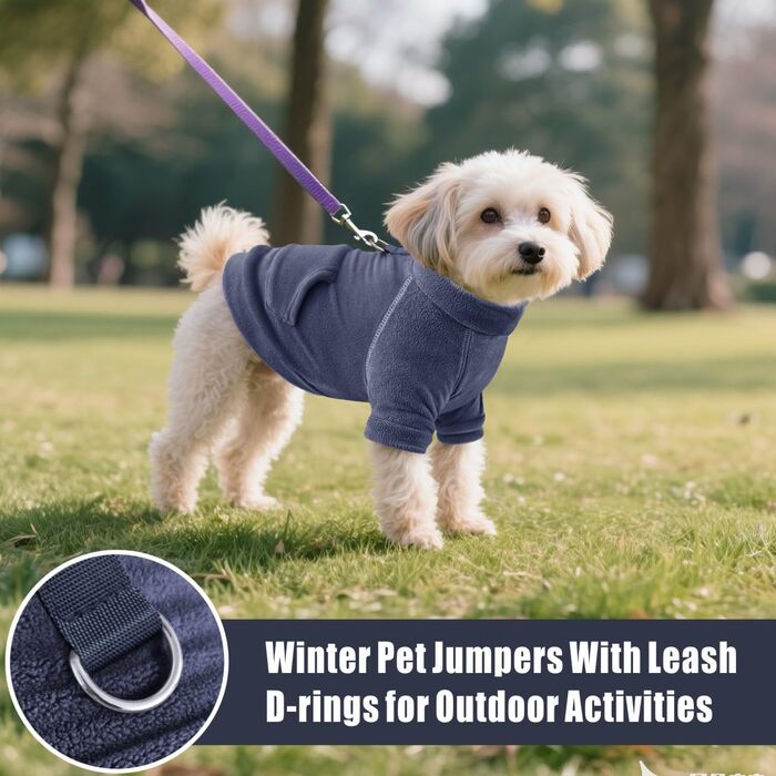 Теплий пуловер для собак Mosukoirl з кишенею. Бавовняний костюм для собак, одяг для маленьких та середніх собак, котів, чихуахуа. Сірий та морський колір