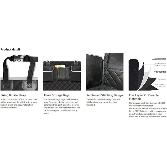 Захист для багажника VW T-ROC (2021-2024) для собак: захист боків та краю, водовідштовхувальний, стійкий до подряпин, килимок для багажника