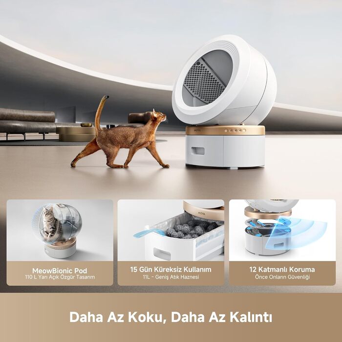Інтелектуальний самоочисний котячий туалет MOVA MeowgicPod LR10 Prime від Dreame