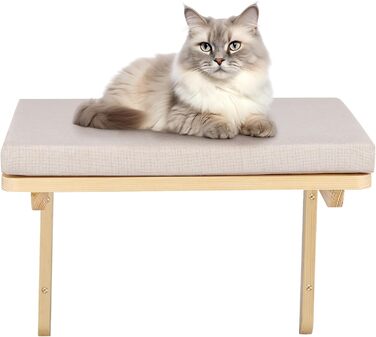 Крісло-гамак для котів на стіну, міцне крісло-гамак для котів, вантажопідйомність до 35 кг, кліматична стіна для котів, ліжко для котів для сну та відпочинку - 61 * 40 * 15 см – білий 61*40*15cm – білий (40*30*25cm – сірий)