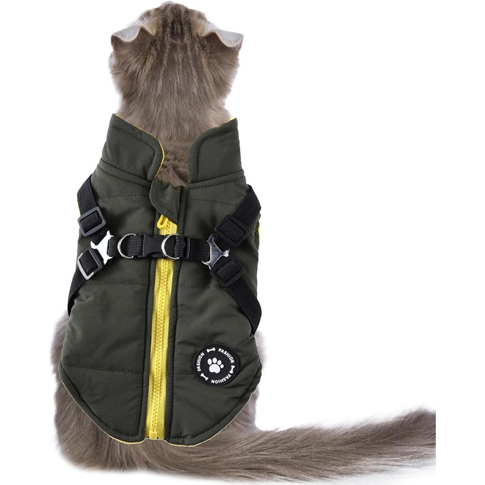 Зимова куртка для маленьких собак: тепла, вітро- та водовідштовхуюча | XL, зелений