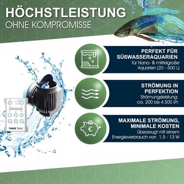 Проточний насос TUNZE Turbelle stream 3+ для акваріума, 2500-15000 л/год, пропелерний, з магнітним кріпленням до скла 19 мм