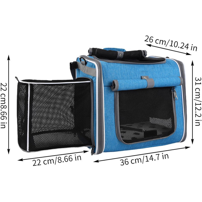 Корзина для собак Vuggdt на велосипед – зручна та вентильована сумка для перевезення, прогулянок, кемпінгу та велопоїздок