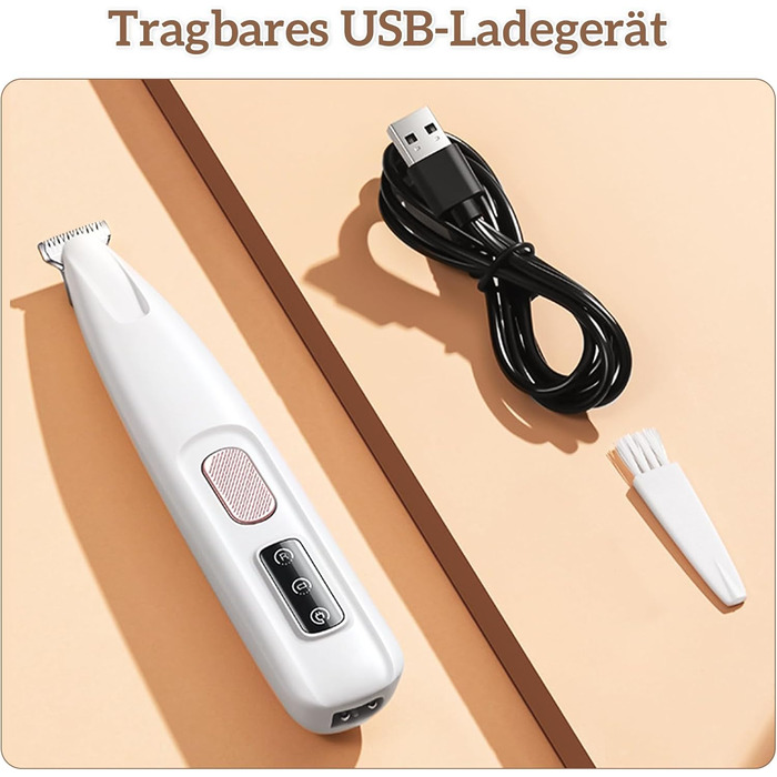 Тример для собак 3-в-1 електричний, вологостійкий з LED-підсвічуванням, тихий, для грумінгу лап, очей, вух, обличчя та тіла