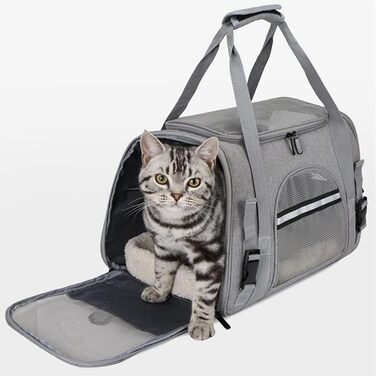 Транспортна переноска для собак Koomuao, рожева: дихаюча, складна, з м'якою підстилкою та плечовим ременем