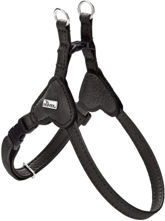 Нашийник для собак HUNTER SOHO MINI, чорний, з натуральної шкіри, м'який, для маленьких собак та цуценят, виготовлено в Німеччині, розмір XS
