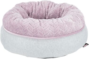 Ліжко для собак TRIXIE Junior 50x40 см світло-сіре/фіолетове - м'яке міні-ліжко для цуценят та маленьких собак, кошик, антиковзаюче покриття