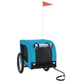 Фahrрадіаnгaнґер Tidyard для собак, вантажопідйомність 45 кг, з відбивачами та прапором, Oxford-тканина, блакитний та чорний