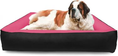Hundebett 2в1 BedDog MAX Quattro, велике лежак для собак з Cordura, миється, з бортиком, для дому та вулиці, XXL, Mystic, зелено-коричневий MYSTIC (зелений/коричневий), L 150 x B 110 x H 28 см