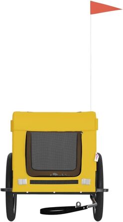 Причіп для велосипеда, переноска для собак жовто-чорного кольору, Oxford-тканина та залізо. Причіп для велосипеда, вантажний причіп, візок, вантажний велосипедний причіп. Артикул: 93924