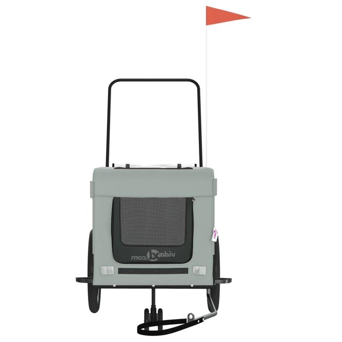 Візок для домашніх тварин Hundebuggy, сірий та чорний, для маленьких собак та котів, Oxford-Gewebe та метал