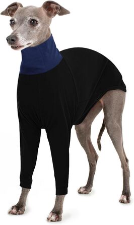 Пуловер для Віндхундів IECOii: теплий, з високим коміром, з флісу, чорний, XS