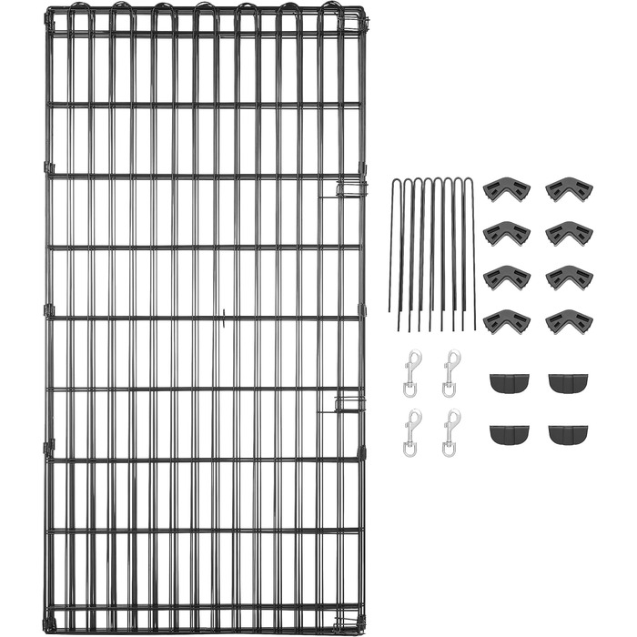 Клітка-вольєр для собак та інших тварин Amazon Basics, металева, складна, 91 x 122 см