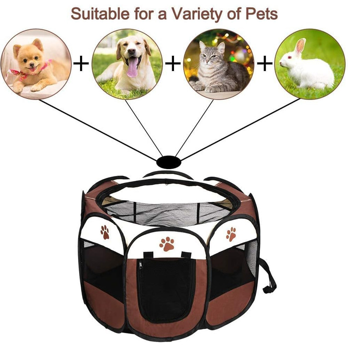 Клітка-загон для тварин, портативна клітка для собак, кроликів, котів. З тканини Oxford 600D для використання в приміщенні та на вулиці