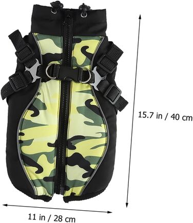 Зносостійкий одяг для цуценят з нагрудником та ремінцем на спину. Дихаючий костюм для собак з легкого матеріалу для маленьких собак. Портативний теплий одяг для собак на особливі випадки