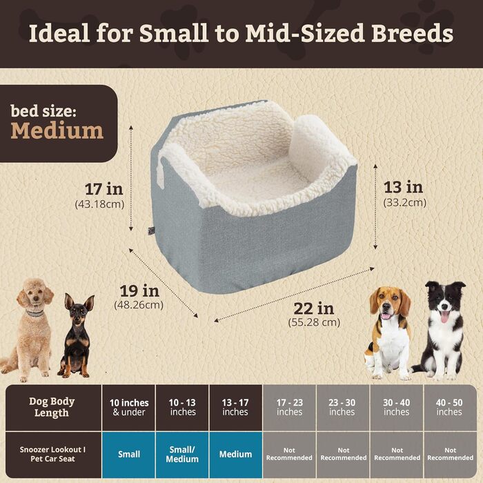 Автокрісло для собак Snoozer Lookout I, чорний діамант, 2,3-6,8 кг, для собак маленьких порід, знімне, проти блювоти під час поїздки