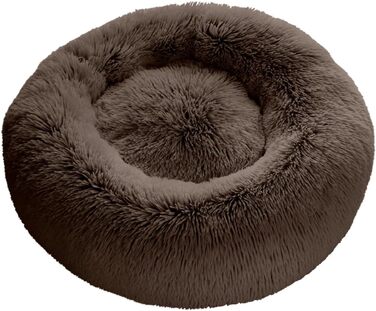 Кішечкове та собаче ліжко Hunter LOPPA, м'яке, з антиковзною основою, можна прати при 30°C, коричневий, розмір L