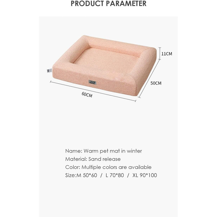 Ортопедичне розкішне ліжко для котів та собак Dear Darling DD-01 з Memory Foam, знімним чохлом та підтримкою природного вирівнювання тіла (XL, Антрацит)