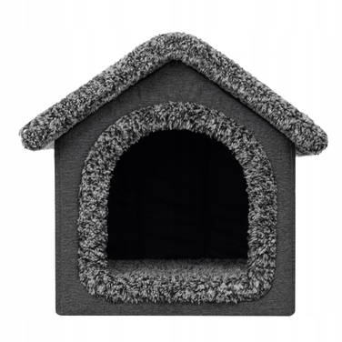 Тепла будка для собаки з хутряним підстилкою та подушкою, середній розмір R3 46x52 см
