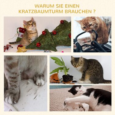 Дряпак для котів PawHut 91 см, з ліжком, ігровий комплекс, сірий, сизаль і овеча шерсть, для котів до 5 кг