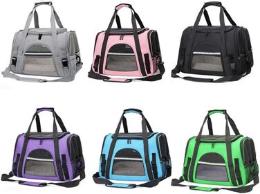 Транспортна переноска для собак та котів, складана, з м'якою підстилкою, з плечовим ременем, Oxford тканина