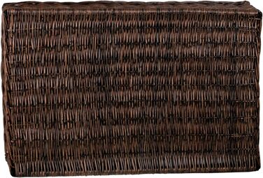 Корзина для собак та котів з плетеної лози, лежанка, 80x50 см, коричнево-сіра