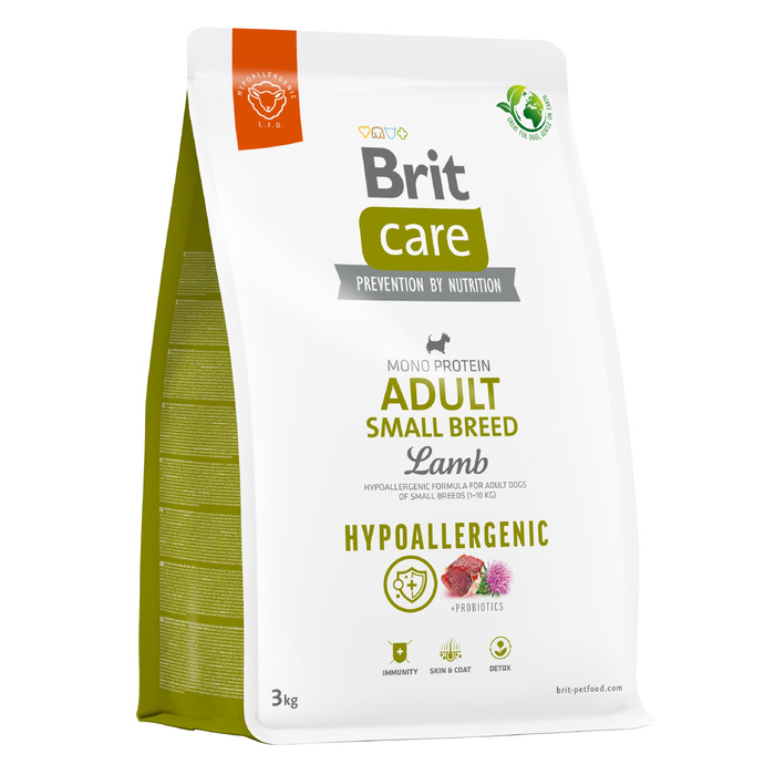 Сухий корм для собак малих порід Brit Care Hypoallergenic Adult Lamb (Ягня), 3 кг