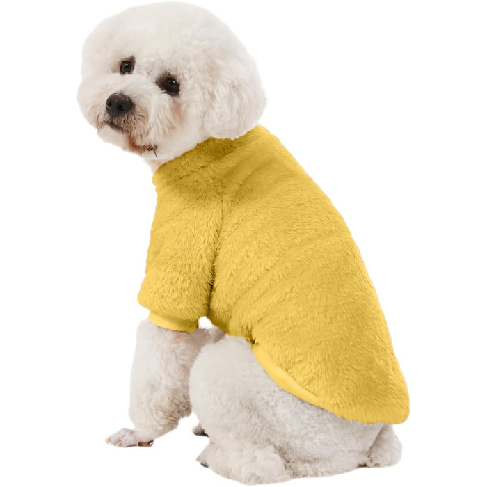 Пуловери для собак Kyaringtso, 2 шт., для маленьких собак, теплий зимовий пуховик для цуценят, для дівчаток та хлопчиків, (XXS, Оранжевий, Коричневий, Жовтий)