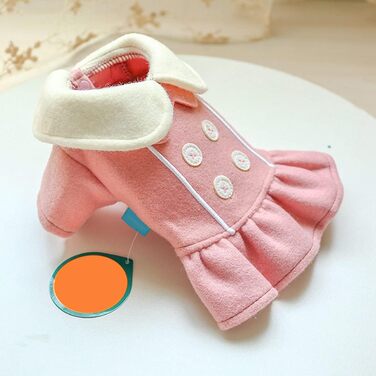 Сукня-тьюль для собак та котів, тепла зимова сукня-принцеса, рожева XS