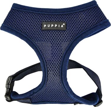 Нашийник для собак Puppia, XL, Navy Blue (темно-синій) - м'який, для малих та середніх порід, також для цуценят, анти-pull