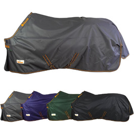 Зимова ковдра Marengos Bucas 1200D Irish Turnout - дихаюча та водонепроникна ковдра для вигулу з внутрішнім шаром та перехресним кріпленням. Сірий/Помаранчевий, розмір 145 см (наповнювач 50 г/м²)