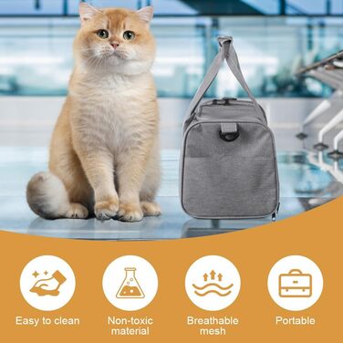 Складана переносна сумка-бокс для собак та котів VSSHE, 15 кг, сіра