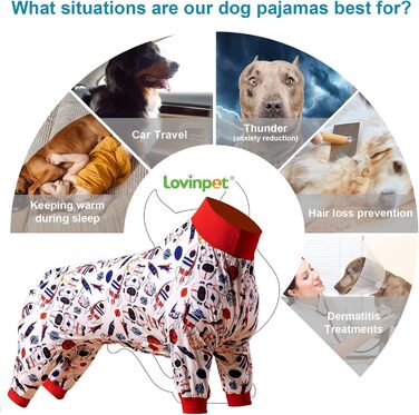 Піжама для собак великих порід LovinPet з принтом 