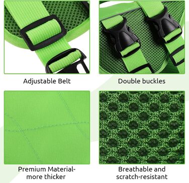 Спасальний жилет для собак Konvinit, для плавання, човнів, серфінгу, регульований, з ручкою та світловідбивачами, зелений, S (42-55 см)