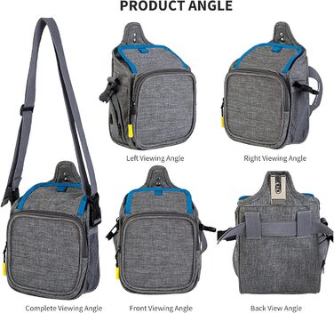 PETCUTE: Сумка для дресирування собак, зручна та міцна, з дозатором для відходів, сіра+блакитна